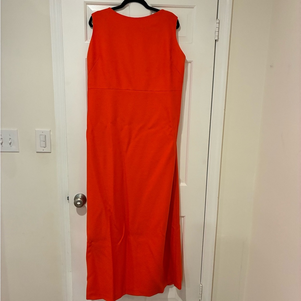 St. John Vibrant Orange Maxi Dress